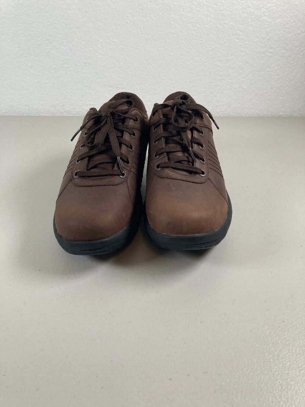 Abeo Rocs Baylor Mens Size 8 Brown Leather Rocker Bottom Walking Shoes Sneakers